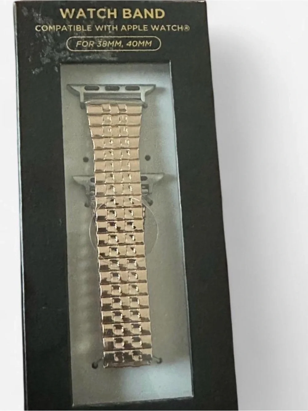 Gold Metal Link Watch Band Compatible with Apple Watch (38mm/40mm)